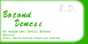botond dencsi business card